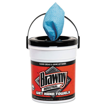Brawny® Professional Wet Hand Towels, 12 1-5" X 8 3-5", 1-ply, Blue, 84-pail, 6-carton freeshipping - TVN Wholesale